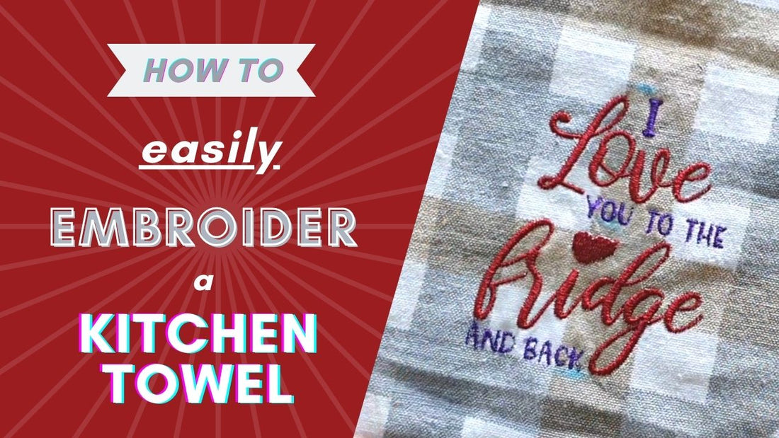How to embroider a kitchen towel step by step tutorial for beginners