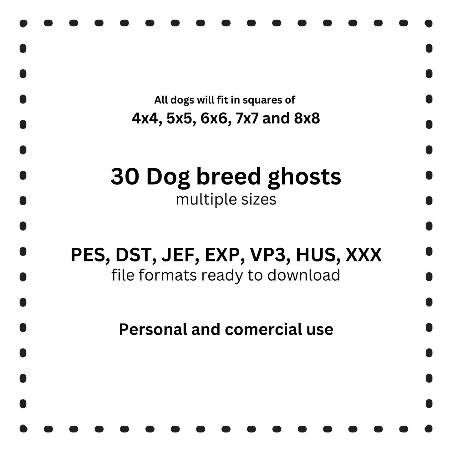 30 Dog Ghost Embroidery Designs – Outline Style, Halloween Bundle with Multiple Sizes & File Formats-Kraftygraphy