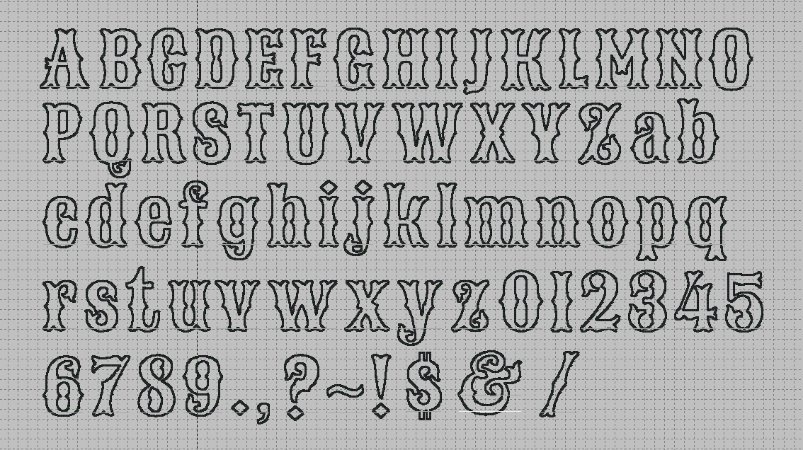 Western Native Bx Font, Applique Alphabet, Punctuation and Numbers with Bean Stitch Outline-Kraftygraphy
