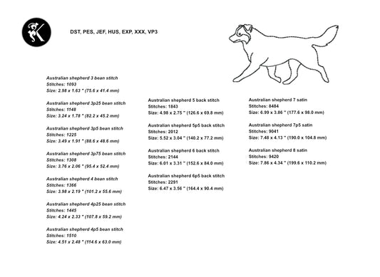 Minimalist Dog Outline Embroidery Designs Bundle - 12 Breeds Multi-Size Value Pack-Kraftygraphy