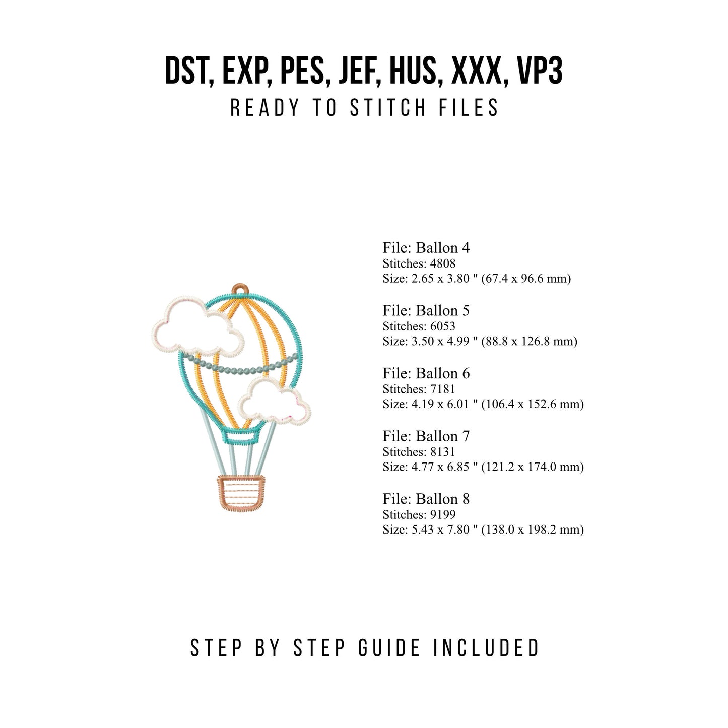 ITH Balloon Machine Embroidery Design Project for Baby-Kraftygraphy