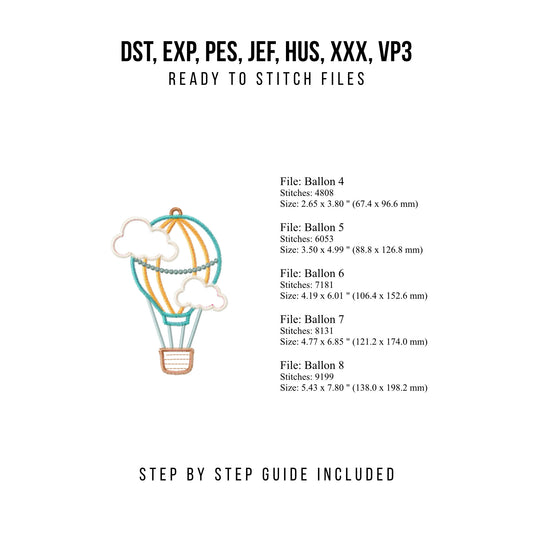 ITH Balloon Machine Embroidery Design Project for Baby-Kraftygraphy