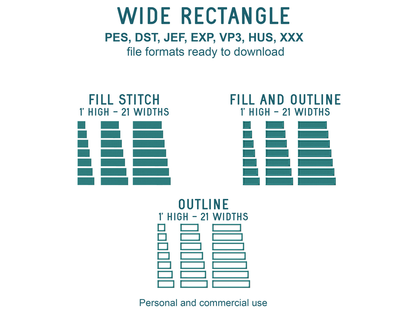 Name Tag Machine Embroidery Designs – Rectangle Filled & Outline Stitch Labels in Multiple Sizes-Kraftygraphy