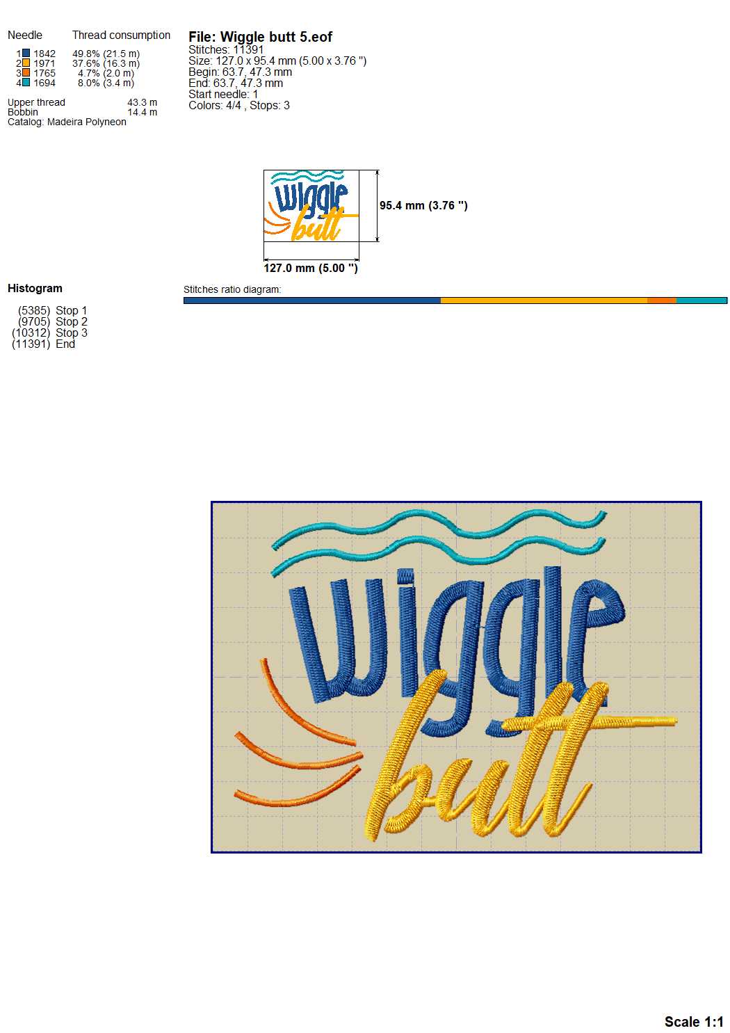 Wiggle But - Dog Lover Saying Machine Embroidery Design-Kraftygraphy