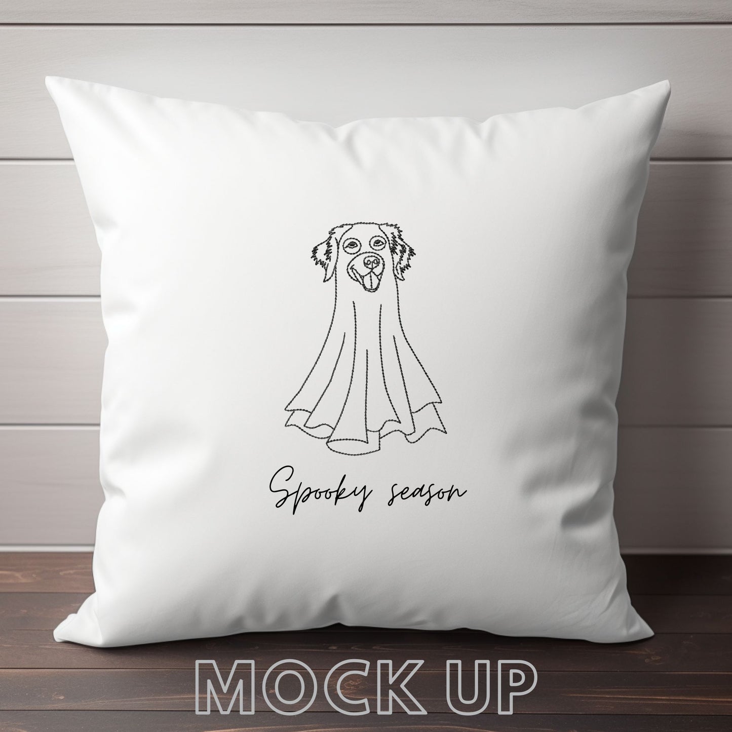 30 Dog Ghost Embroidery Designs – Outline Style, Halloween Bundle with Multiple Sizes & File Formats-Kraftygraphy