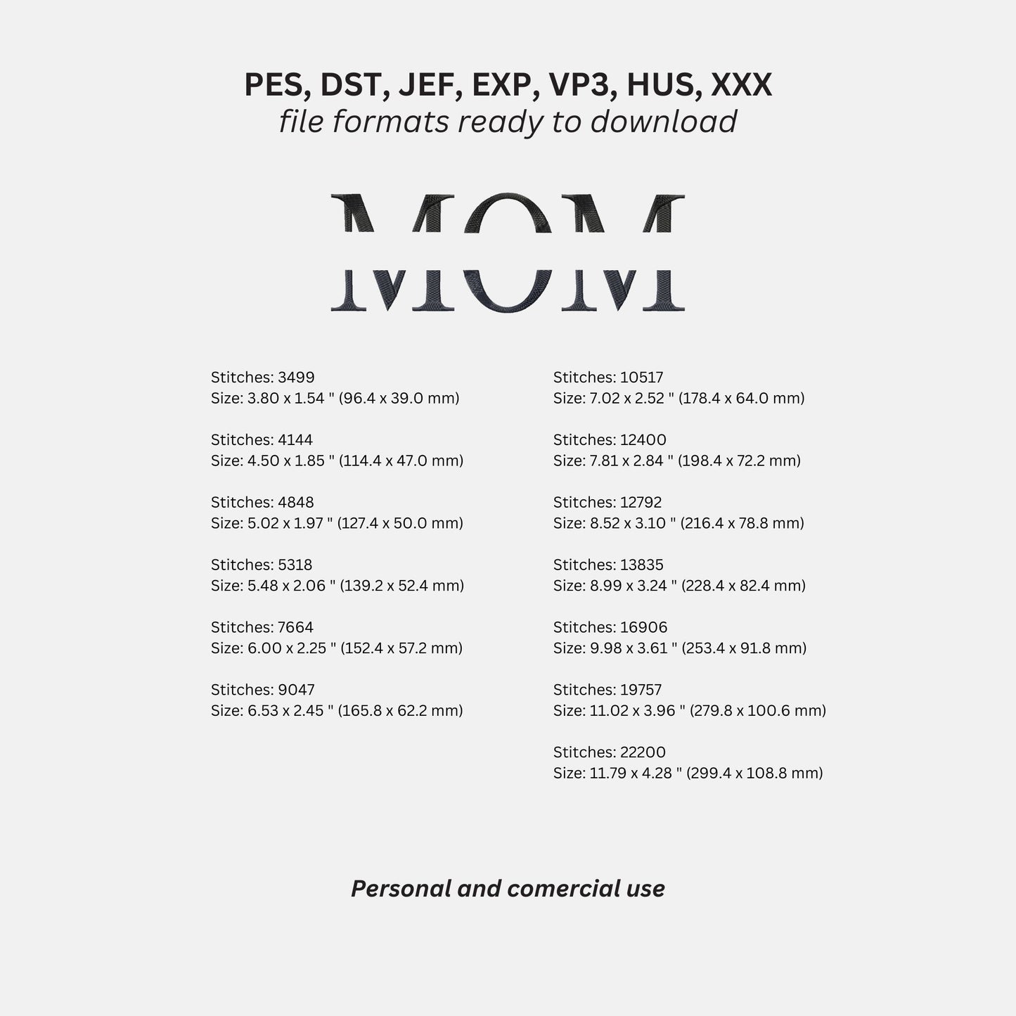 Mom Split Word Monogram Frame Embroidery Design – Add Kids' Names, Multiple Sizes & Formats-Kraftygraphy