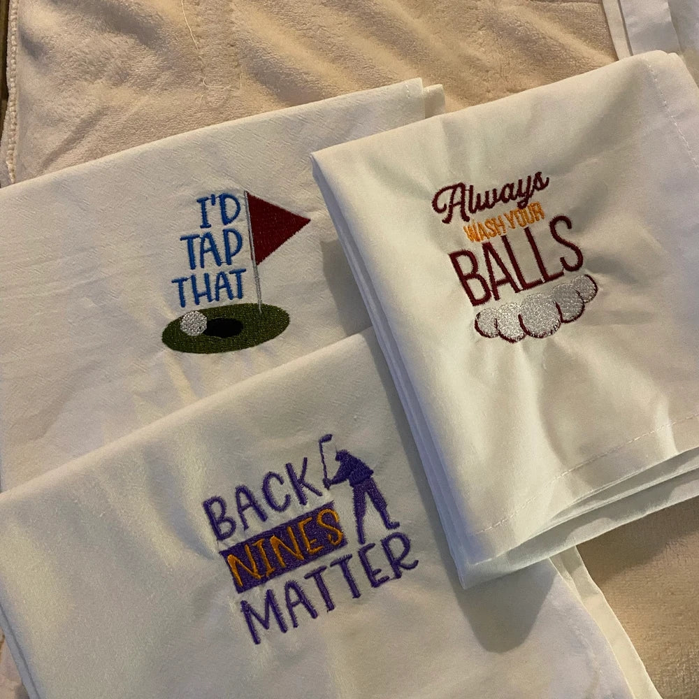 Golf Machine Embroidery Designs Bundle for Golf Bags, Shirts and Towels-Kraftygraphy