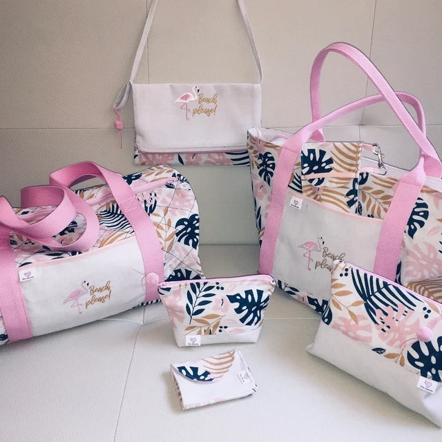 Flamingo Machine Embroidery Designs Bundle, Tropical Embroidery Patterns, Summer Embroidery Dresses, Pink Flamingo Pes Files, Embroidered Flamingo Pillow, Tropical Embroidered Pillow,-Kraftygraphy