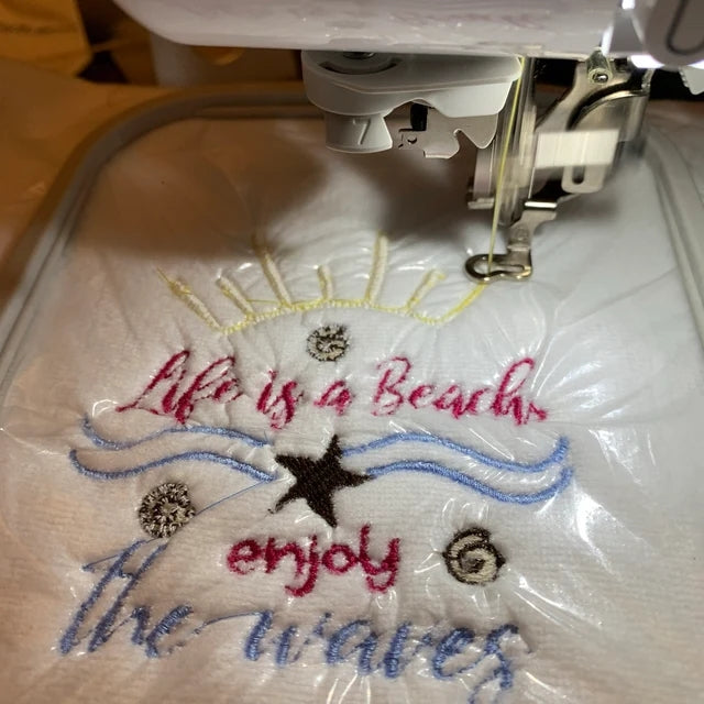 Beach Machine Embroidery Patterns Bundle, Mermaid Embroidery Sayings, Beach Towels Embroidery Designs, Beach Bags Pes Files, Funny Hus, Summer Embroidery Stitches, Vacation Embroidery Word Art-Kraftygraphy