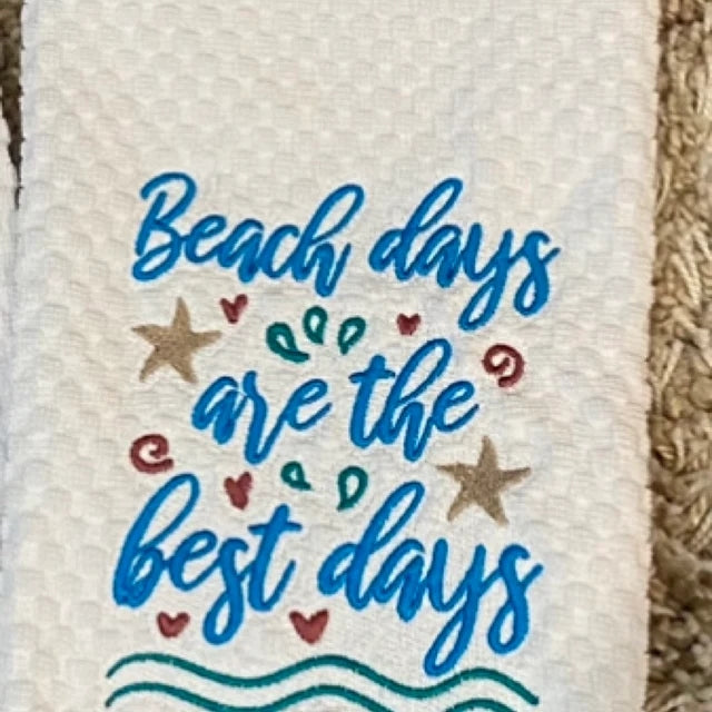 Beach Machine Embroidery Patterns Bundle, Mermaid Embroidery Sayings, Beach Towels Embroidery Designs, Beach Bags Pes Files, Funny Hus, Summer Embroidery Stitches, Vacation Embroidery Word Art-Kraftygraphy