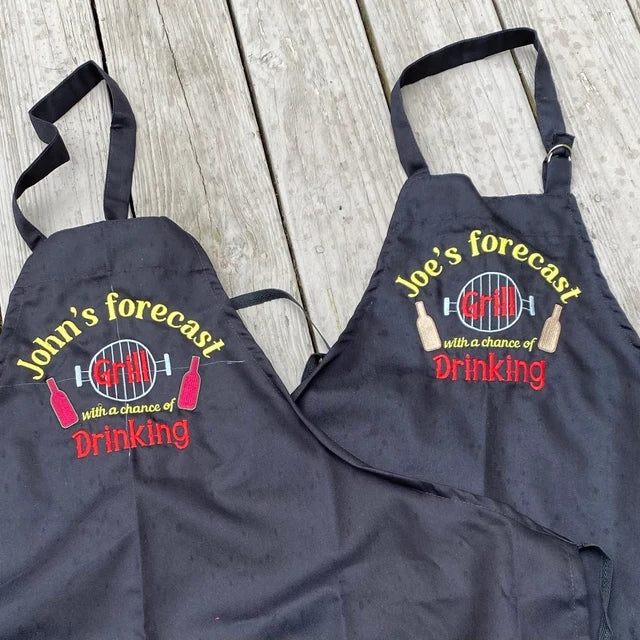 Grill BBQ Machine Embroidery Designs Bundle – Funny Kitchen Towel & Apron Sayings – Outdoor Cooking Embroidery Files-Kraftygraphy