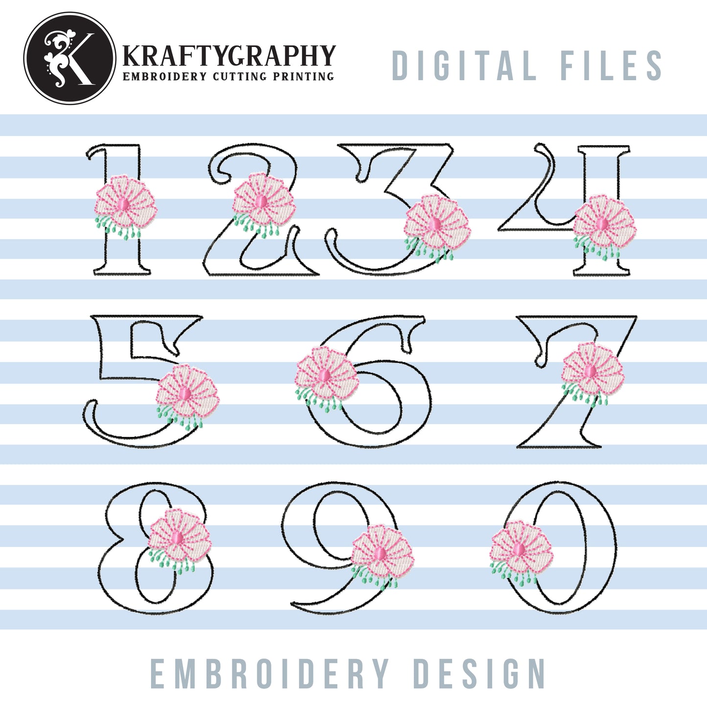 Small Elegant Embroidery Font for Embroidery Machine, Embroidery Monogram Font, Modern Embroidery Alphabet-Kraftygraphy