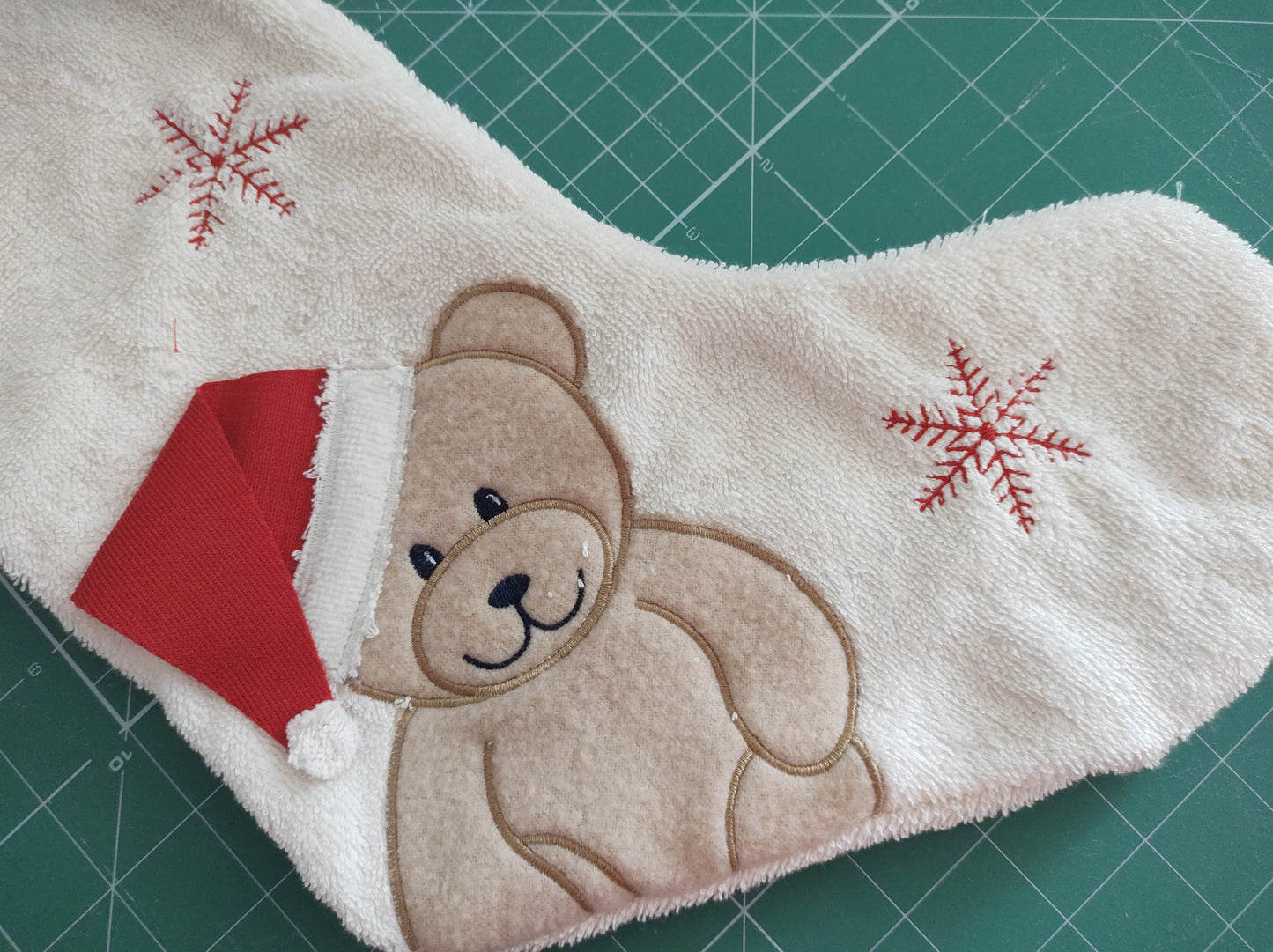 DIY Christmas Stocking Sewing Pattern PDF File, Machine Embroidery Applique, 5 X 7 Hoop Size, With Liner, Cuff and Christmas Animals-Kraftygraphy