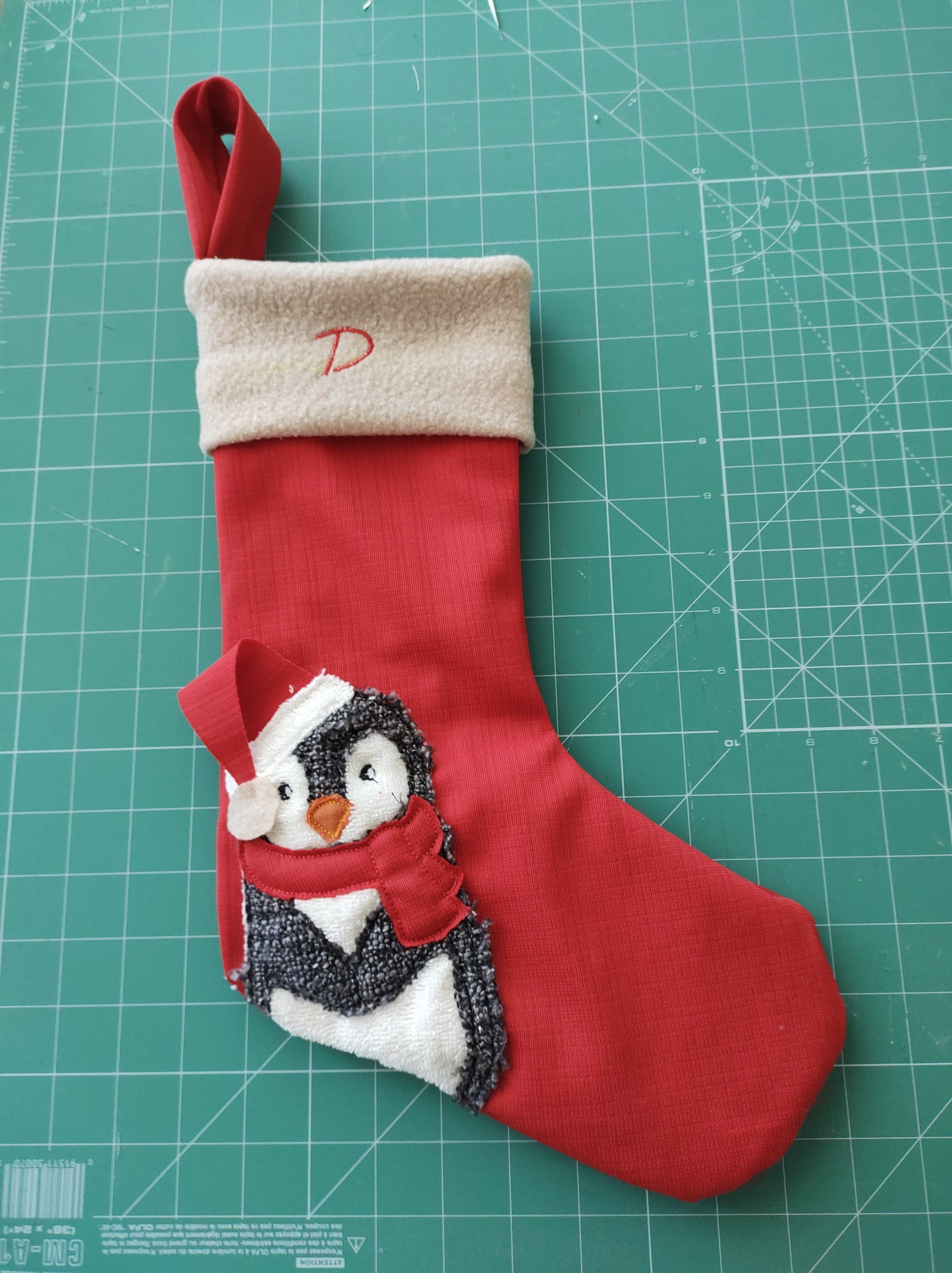 DIY Christmas Stocking Sewing Pattern PDF File, Machine Embroidery Applique, 5 X 7 Hoop Size, With Liner, Cuff and Christmas Animals-Kraftygraphy