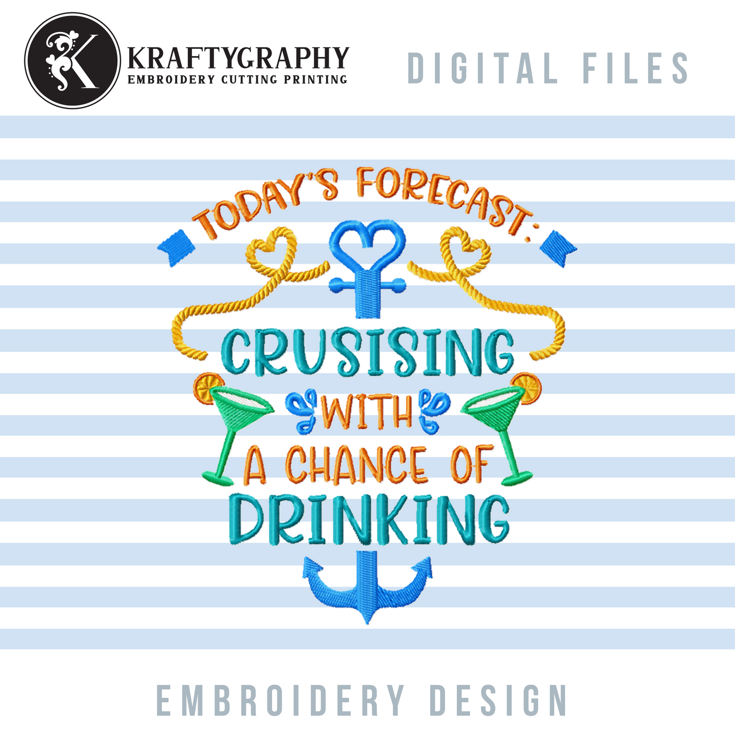 Cruise Machine Embroidery Designs Bundle | Cruising Together Sayings, Cruise Ship Patterns, Vacation Embroidery Files-Kraftygraphy
