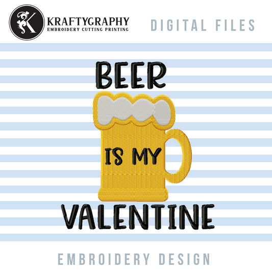 Anti Valentine Machine Embroidery Bundle, Funny Valentine Embroidery Patterns, Cute Valentine Embroidery Sayings, Drinking Pes Files, Sarcastic, Rude Embroidery Quotes, Dog, Sloth, Cat, Taco, Wine Embroidery-Kraftygraphy