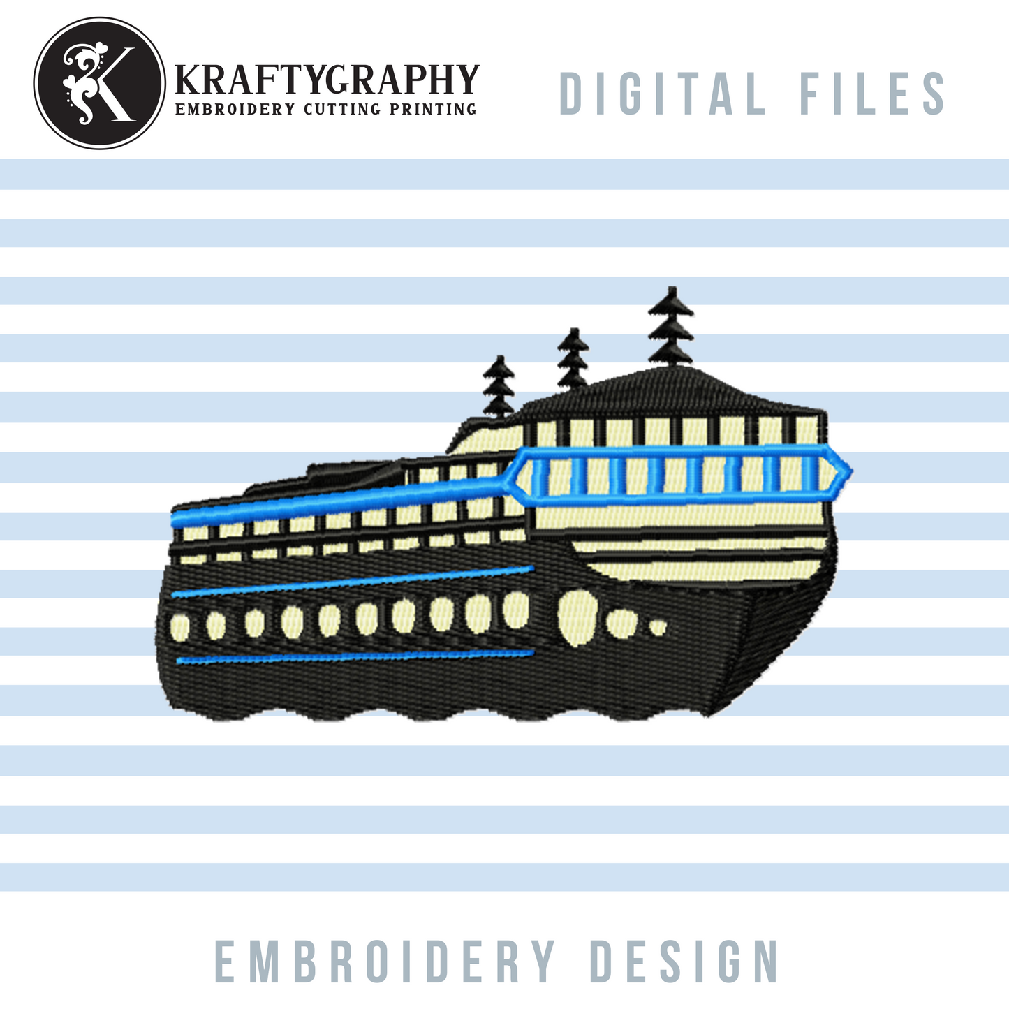 Cruise Machine Embroidery Designs Bundle | Cruising Together Sayings, Cruise Ship Patterns, Vacation Embroidery Files-Kraftygraphy