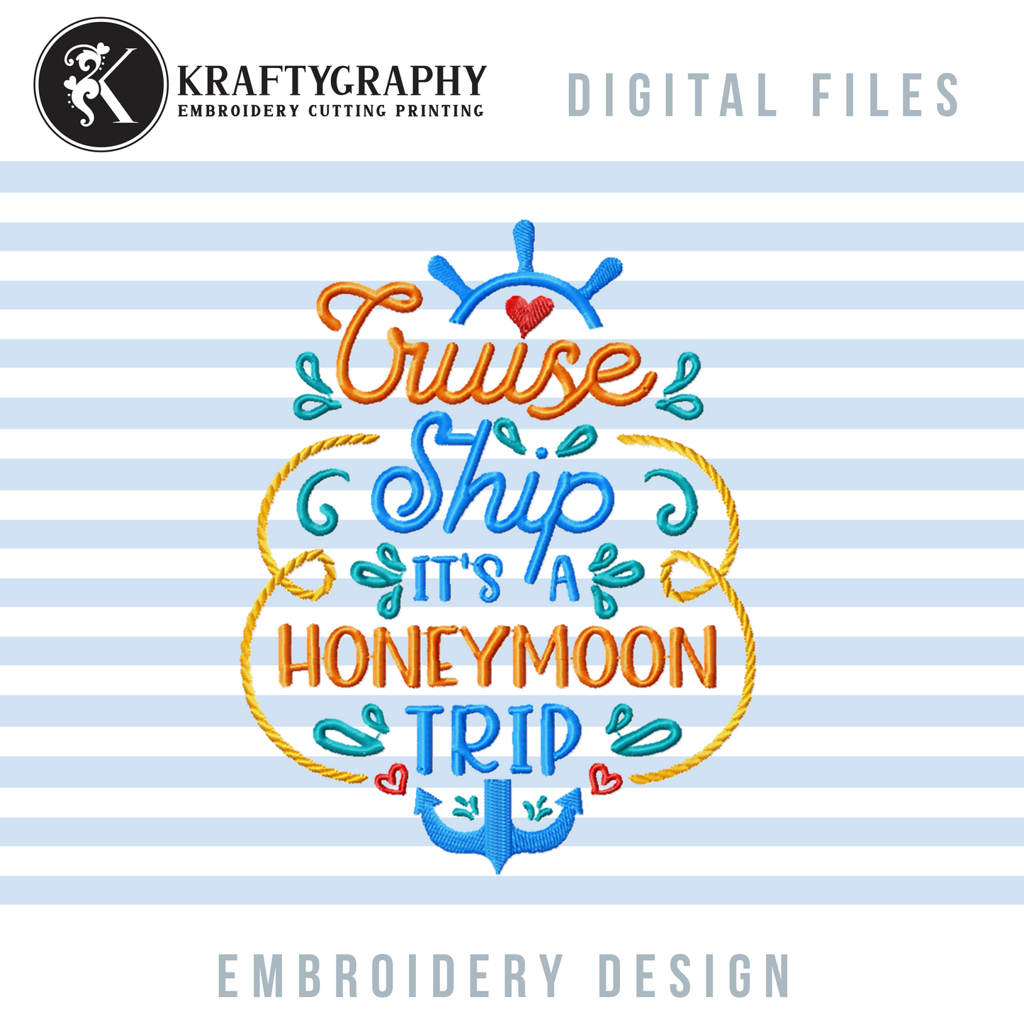 Cruise Machine Embroidery Designs Bundle | Cruising Together Sayings, Cruise Ship Patterns, Vacation Embroidery Files-Kraftygraphy
