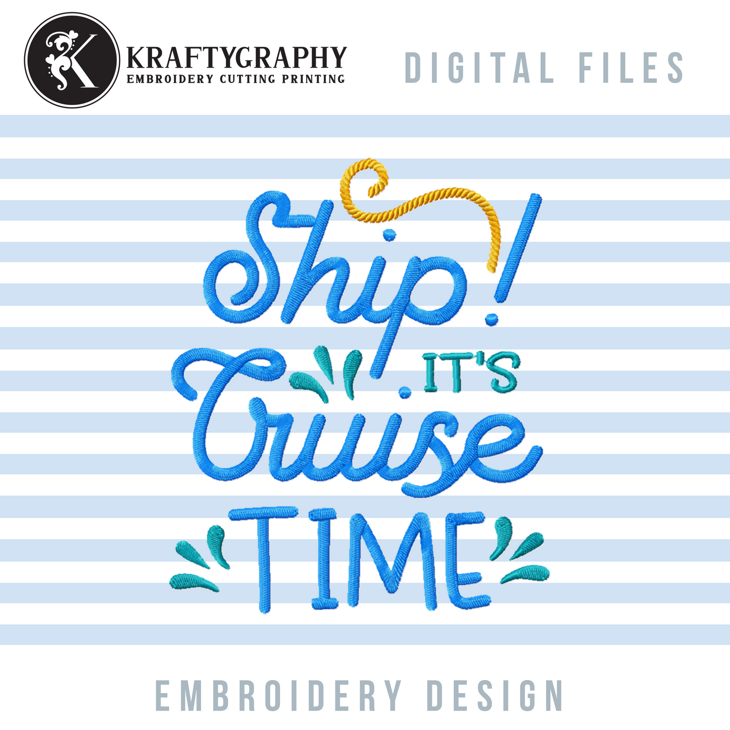 Cruise Machine Embroidery Designs Bundle | Cruising Together Sayings, Cruise Ship Patterns, Vacation Embroidery Files-Kraftygraphy