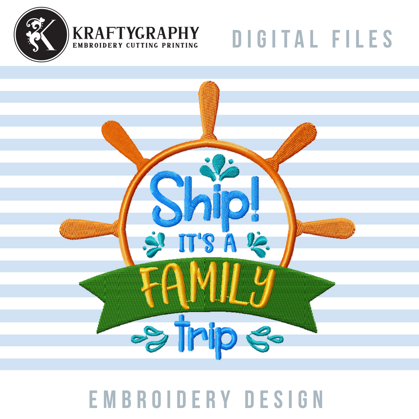 Cruise Machine Embroidery Designs Bundle | Cruising Together Sayings, Cruise Ship Patterns, Vacation Embroidery Files-Kraftygraphy