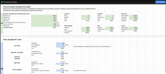 How Much does Embroidery Cost? Calculate your embroidery price with our Free Embroidery Pricing Spreadsheet