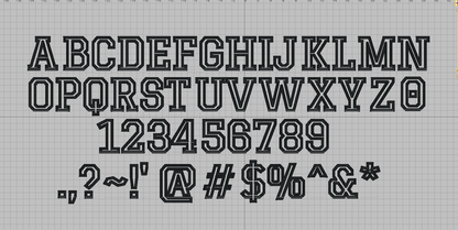 Sport applique font for Machine Embroidery | Native BX File only | Bean and Satin applique-Kraftygraphy