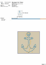 Load image into Gallery viewer, Simple anchor outline machine embroidery design line art-Kraftygraphy
