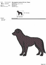 Load image into Gallery viewer, Small Australian shepherd machine embroidery design-Kraftygraphy
