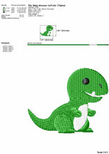 Load image into Gallery viewer, Baby dinosaur machine embroidery design download-Kraftygraphy
