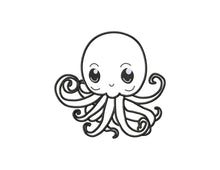 Load image into Gallery viewer, Cute baby octopus applique machine embroidery design-Kraftygraphy
