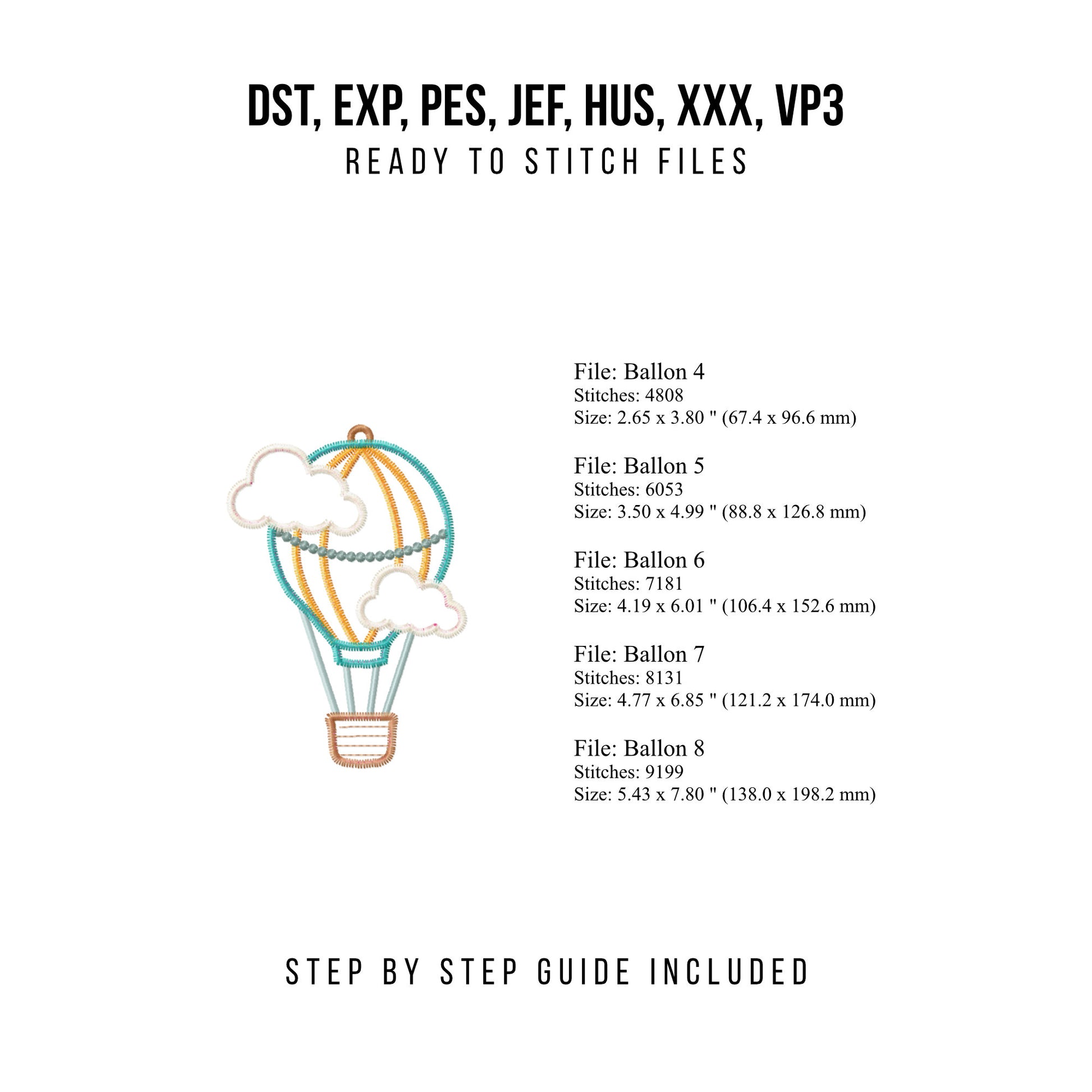 ITH Balloon Machine Embroidery Design Project for Baby-Kraftygraphy