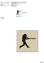 Load image into Gallery viewer, Mini Baseball Player Machine Emroidery Design-Kraftygraphy
