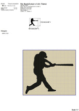 Load image into Gallery viewer, Mini Baseball Player Machine Emroidery Design-Kraftygraphy
