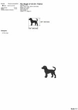 Load image into Gallery viewer, Beagle dog silhouette embroidery design for machine-Kraftygraphy
