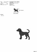Load image into Gallery viewer, Beagle dog silhouette embroidery design for machine-Kraftygraphy
