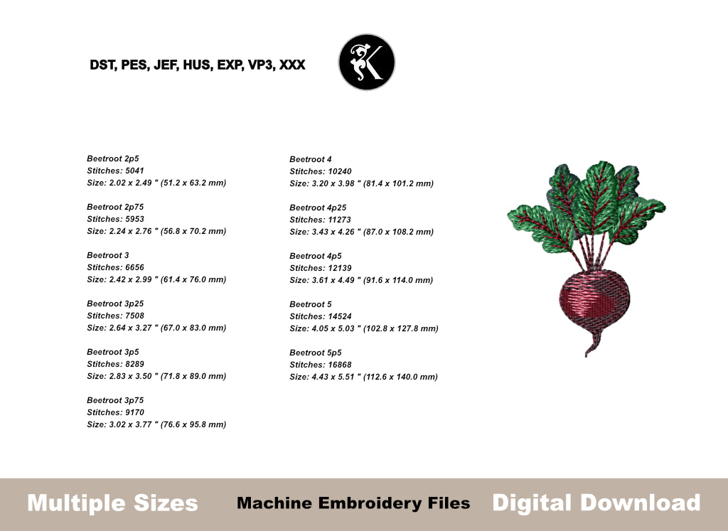 Mediterranean Garden Vegetable Embroidery Design Bundle - Machine Embroidery Files-Kraftygraphy
