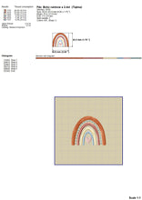 Load image into Gallery viewer, Boho Rainbow Machine Embroidery Design, Mini Rainbow Embriodery Files-Kraftygraphy
