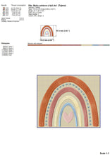Load image into Gallery viewer, Boho Rainbow Machine Embroidery Design, Mini Rainbow Embriodery Files-Kraftygraphy
