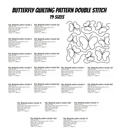 Butterfly Quilting Machine Embroidery Designs – Quilting Block Patterns – Multiple Sizes & File Formats-Kraftygraphy