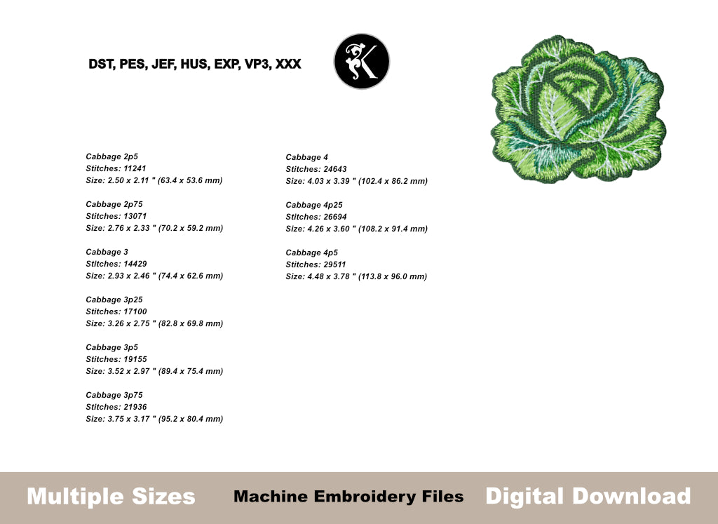 Mediterranean Garden Vegetable Embroidery Design Bundle - Machine Embroidery Files-Kraftygraphy