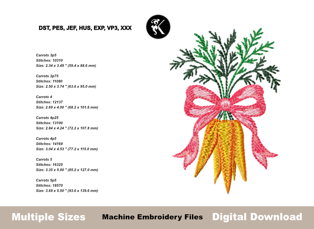 Mediterranean Garden Vegetable Embroidery Design Bundle - Machine Embroidery Files-Kraftygraphy