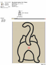 Load image into Gallery viewer, Cat butt applique machine embroidery design-Kraftygraphy
