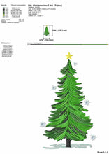 Load image into Gallery viewer, Elegant Christmas tree embroidery design for machine-Kraftygraphy
