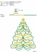 Load image into Gallery viewer, Decorative Christmas tree machine embroidery files-Kraftygraphy
