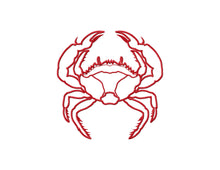 Load image into Gallery viewer, Crab applique embroidery design-Kraftygraphy

