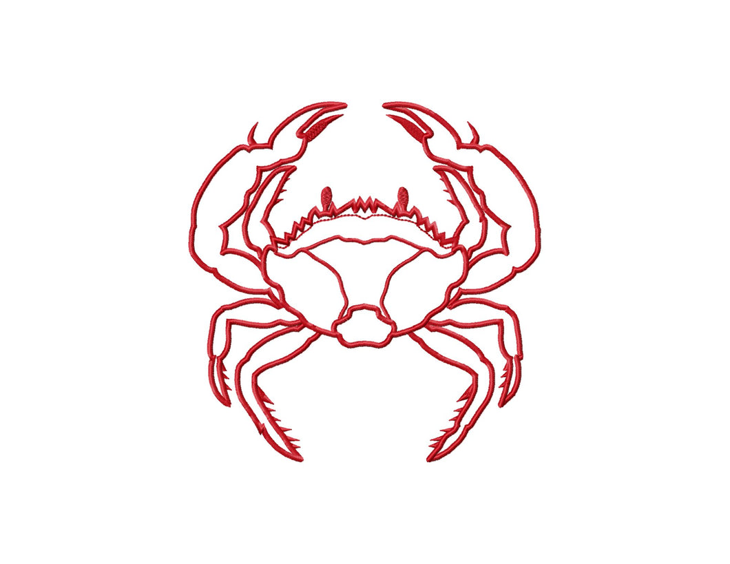 Crab applique embroidery design-Kraftygraphy