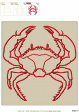 Load image into Gallery viewer, Crab applique embroidery design-Kraftygraphy
