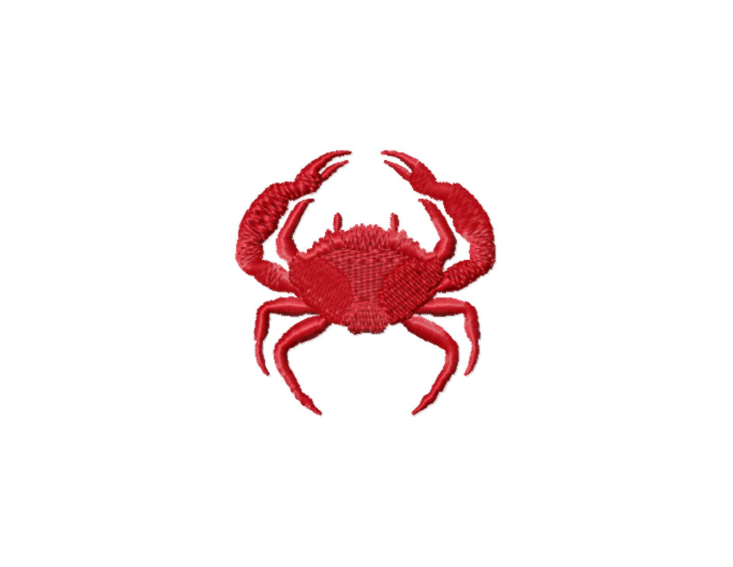 Mini crab embroidery design for machine-Kraftygraphy