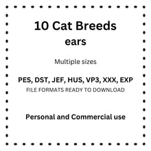 Load image into Gallery viewer, 10 Cat ears outline machine embroidery designs bundle-Kraftygraphy
