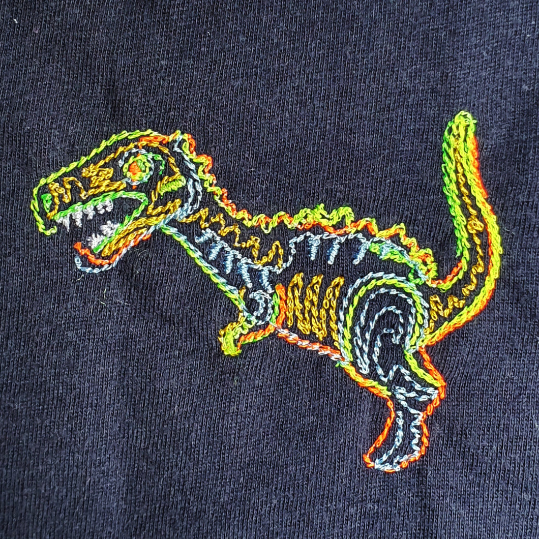 Colorful dinosaur machine embroidery files for boys and girls who love dinosaurs-Kraftygraphy